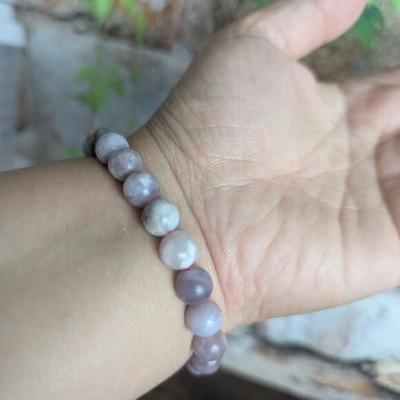 Pink and purple unicorn stone beaded crystal bracelet fairy coquette witch - Picture 3 of 3